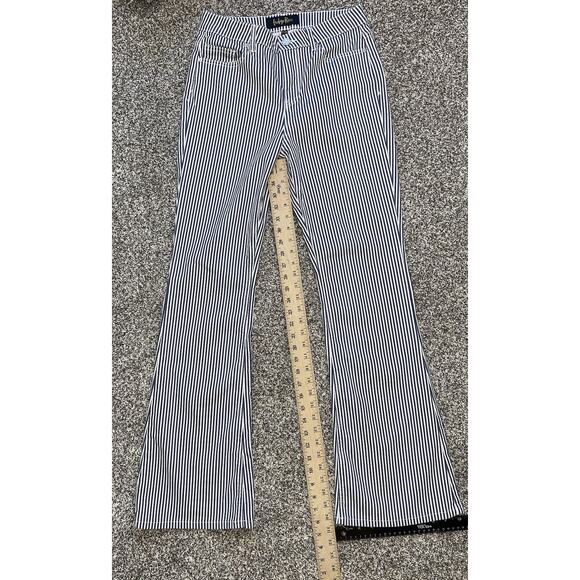 Indigo Rein Jeans Womens Size 9 Blue White Stripe Casual Flare Bell Bottom Pants - Picture 5 of 8